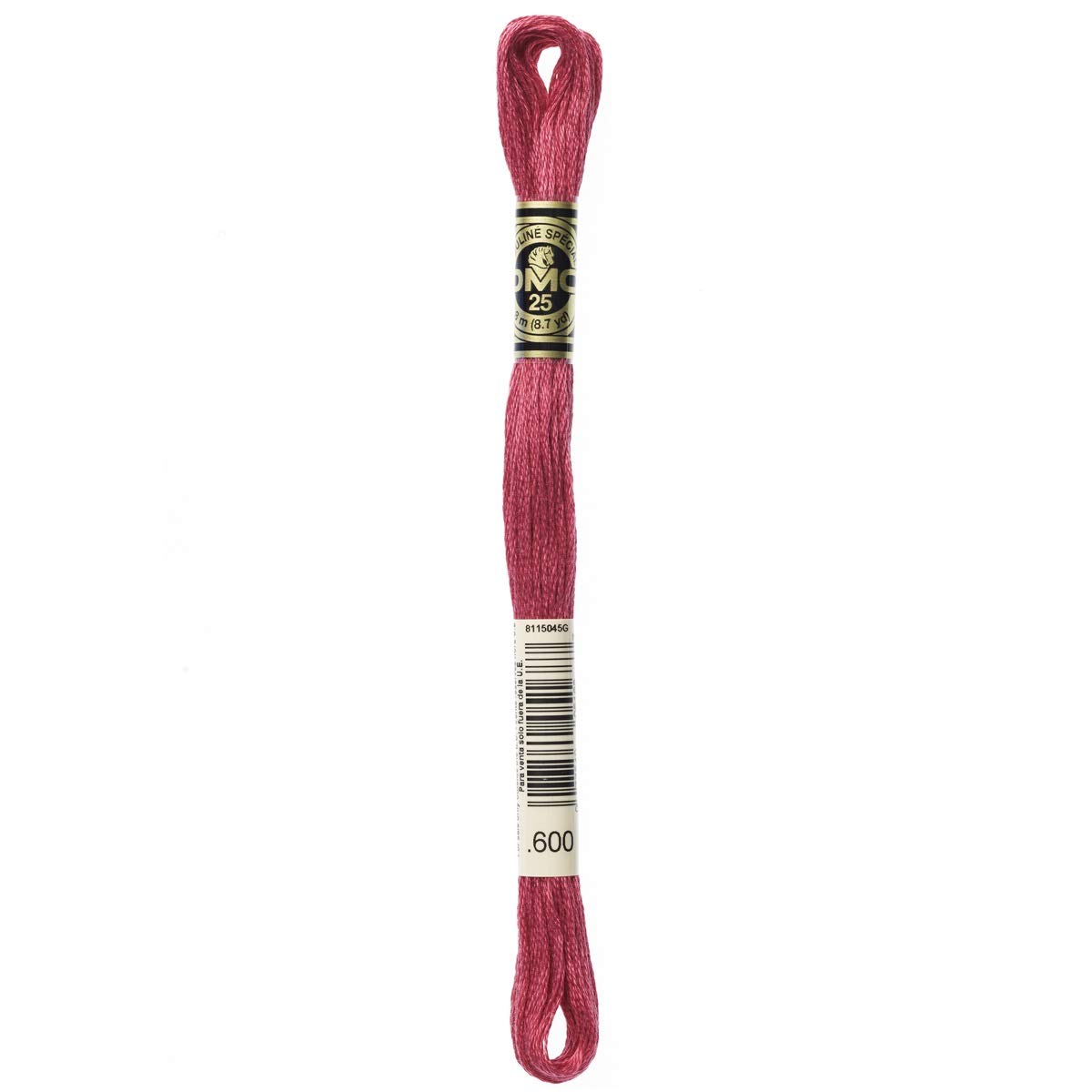 DMC Embroidery Floss Mouline Stranded Cotton Thread for Hand Embroidery and Sewing - Colour No: 600-12 x 8m Skeins — image 1