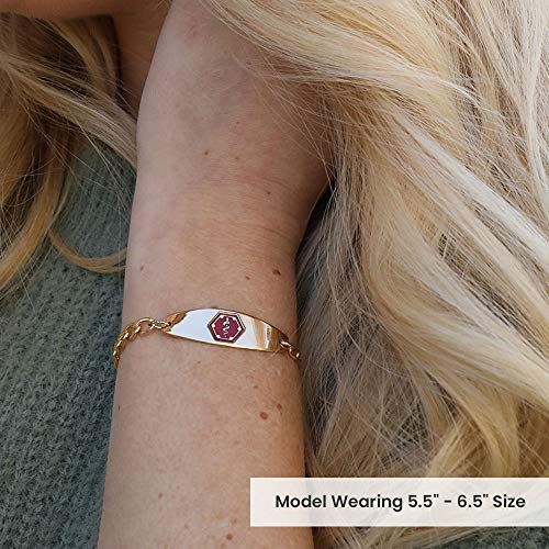 American Medical Id 10Kt Gold-Filled Premier Red Bracelet thumb #1