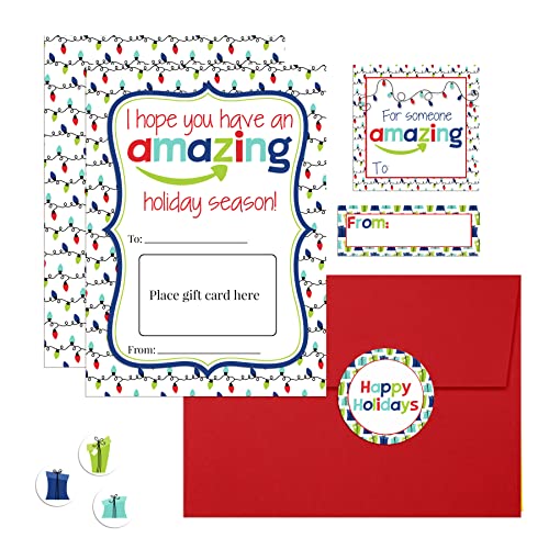 Soporte para tarjetas de regalo con sobres y pegatinas a juego para una presentación perfecta