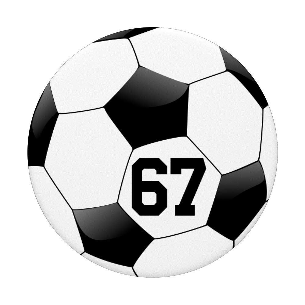 SOPRO ILLAGUE サッカーボール Amazon.com: Soccer Ball Number 67 Player 67th Birthday Black Zx