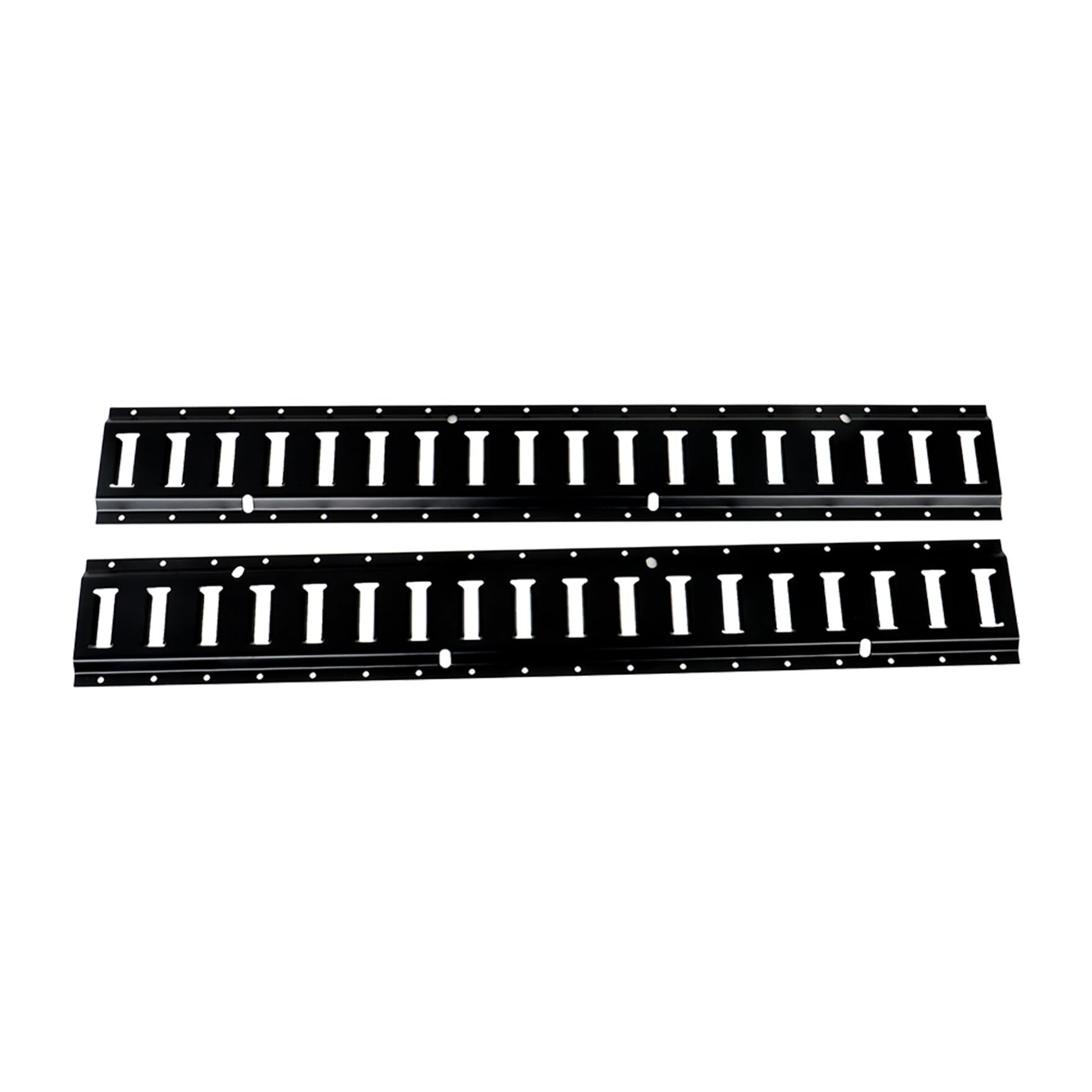 waltyotur 2 binari di fissaggio per pista, 3 pezzi, per garage, furgoni, rimorchi, moto, binari per pista, rivestimento in polvere, nero, 907,2 kg