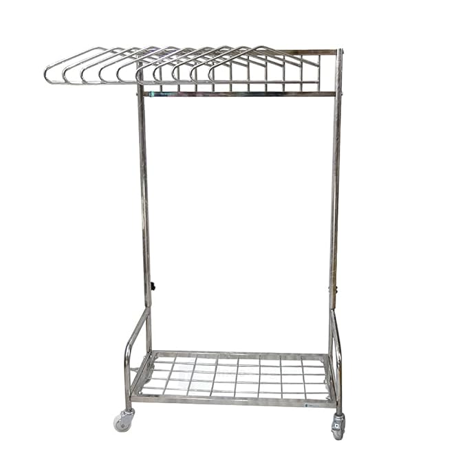 IS IndoSurgicals Lead Apron Trolley, Stainless Steel 304 Grade for 10