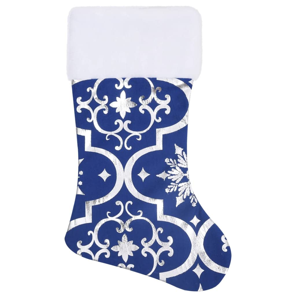Mangloder Couverture de sapin de Noël en tissu bleu 122 cm avec chaussette et motif neige, couverture de sapin de Noël, jupe de sapin de Noël, jupe de sapin pour support de sapin de Noël, salon