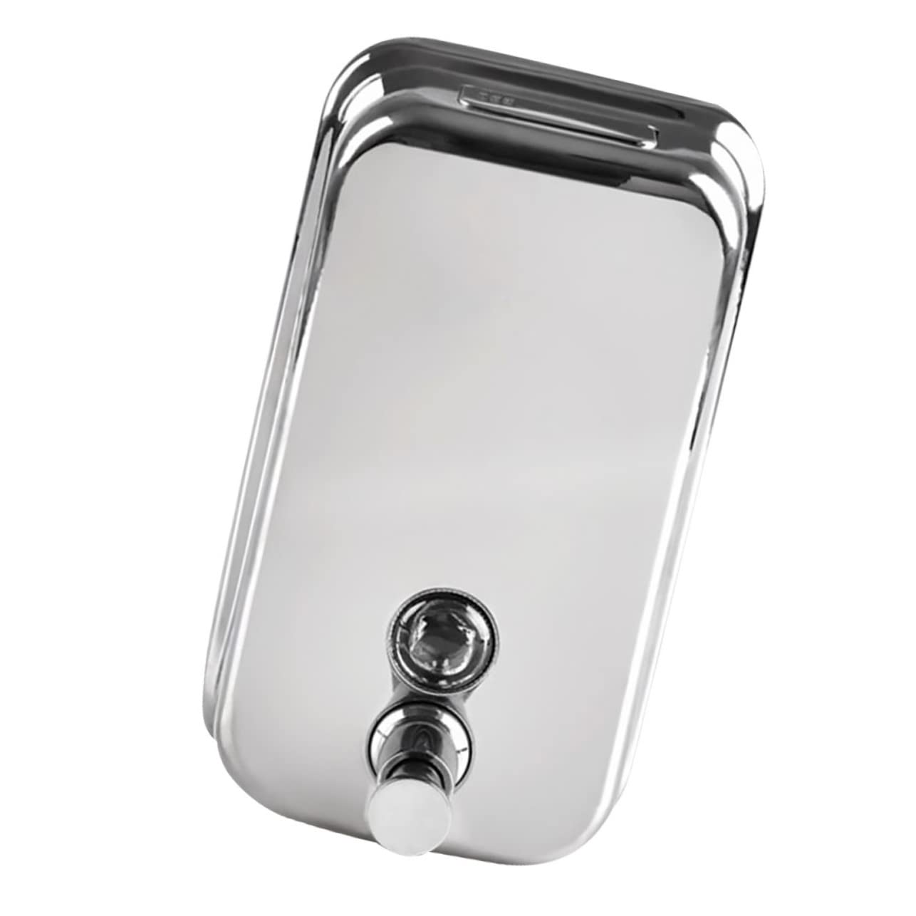 SOLUSTRE Hand Press Soap Dispenser Wall Mounted Liquid Soap Holder Stainless Steel Container for Shampoo Lotion and Shower Gel for Use