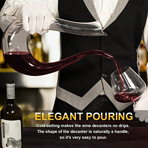 Clear Wine Decanter Lead-Free Crystal Glass by YOXSUNY