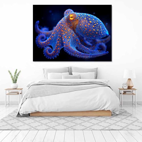 Poster océan phoque coloré déco murale salon chambre 60x90cm - 3