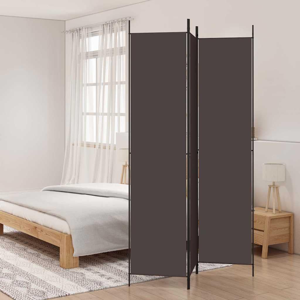 3-TLG. Paravent Braun Stoff 150x220 cm freistehend faltbar klappbar Raumteiler Sichtschutz Trennwand für Wohnzimmer Schlafzimmer Büro mit blickdichter Abtrennung und Privatsphäre