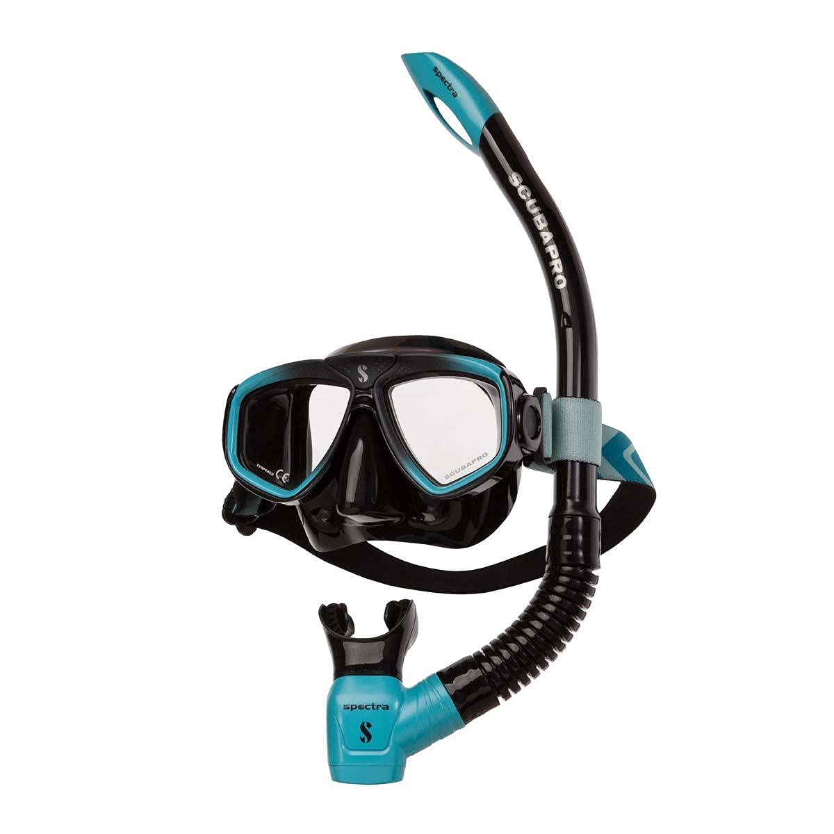 SCUBAPRO Unisex Adult Zoom Evo Combo zestaw do nurkowania, regulator nurkowania, czarny, tuerkis, rozmiar uniwersalny