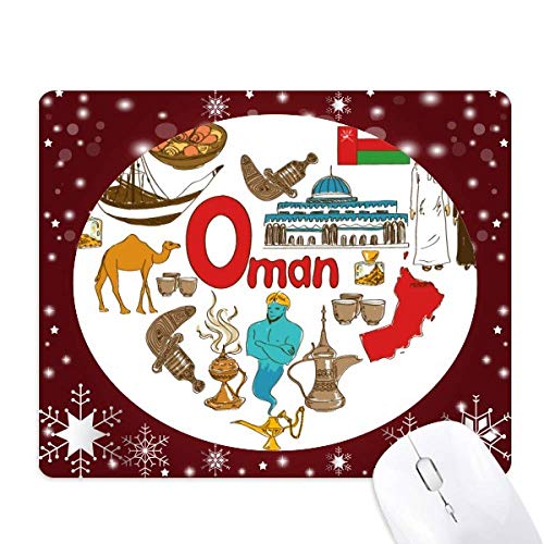 Tapis de souris motif cœur Oman en caoutchouc idée cadeau bureau originale