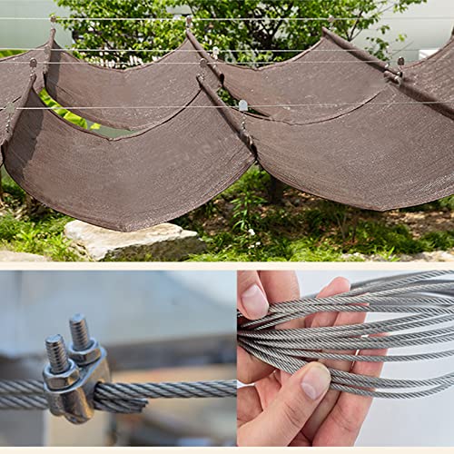 Voile d'ombrage pour serre rétractable suspendu avec kit de fixation complet - 6
