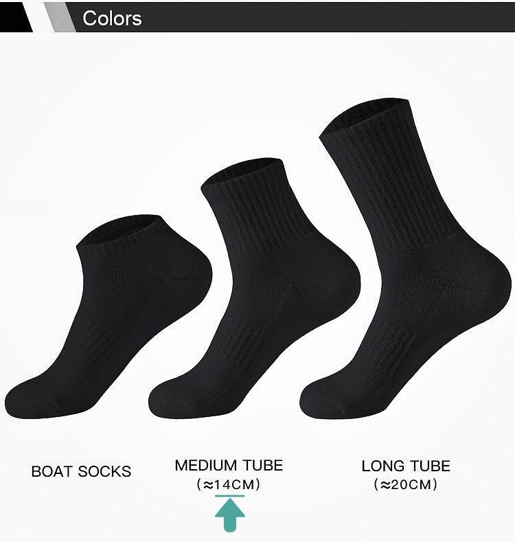 2 Pairs Socks Mens Dress Socks for Business Men Casual Black Long Sock Outdoor Sports Sock (Size: 6-12)4