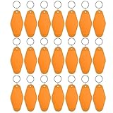 Durratou 24 Uds DIY Hotel llaveros de transferencia de en llaveros a granel sublimación (naranja)