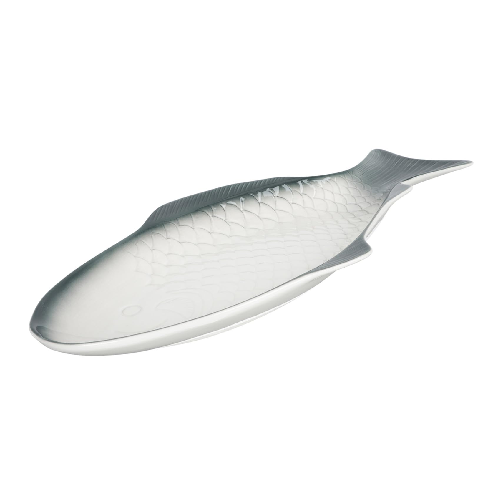 Toyvian Plato De Pescado De Cerámica De 15 Pulgadas Color Verde Oscuro, Plato Al Vapor Seguro y Duradero, para Servir Mariscos y Aperitivos, Adecuado para Mesa Festiva y Uso Doméstico