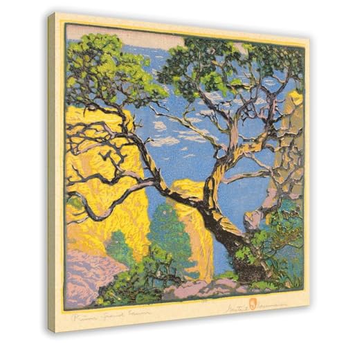 Tableau Grand Canyon Gustave Baumann : impression sur toile vintage du Sud-Ouest pour salon