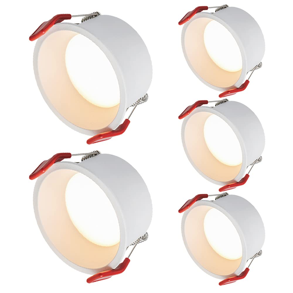 Focos de Techo de 2,5, 3,5 y 4,5 Pulgadas, Luces empotrables Tipo Disco de 5 W, 10 W, 15 W, 18 W y 24 W, Luces LED Tipo Lata - Juego de 5