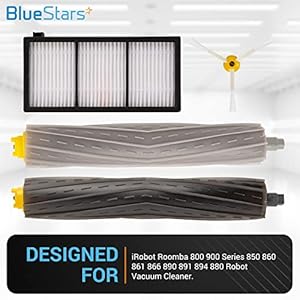 Bluestarsreplacementaccessoriespartskitforirobotroomba800900series805860870871880890960robotvacuumcleaner1debrisextractor3hepafilters3sidebrushesextrascrews Urban Country Home Decor Bluestars replacement accessories parts kit for irobot roomba 800 900 series 805 860 870 871 880 890 960 robot vacuum cleaner 1 debris extractor 3 hepa filters 3 side brushes extra screws urban country home decor
