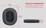Zamienne podkładki do Sony MDR 7506, kompatybilne z Sony MDR V6 V7 CD900ST, ultramiękkie skórzane podkładki z pianki memory o wysokiej gęstości marki Krone Kalpasmos
