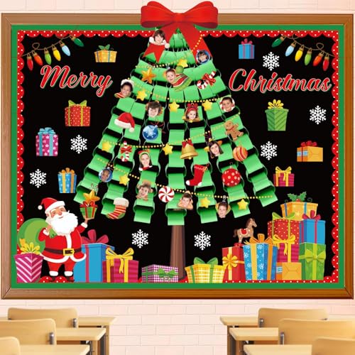 Décorations de salle de classe Noël et fête d'hiver avec ampoule papier