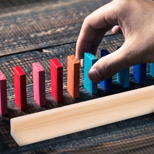 Bases y soportes de madera para dominó 10 pcs miniatura 7