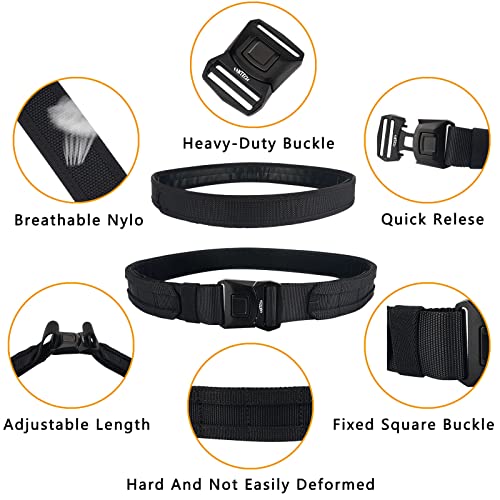 Tactical Belt, 1.7 Inch Inner & Outer Quick Release Belt, Nylon Belt Suitable for Work and Battle2