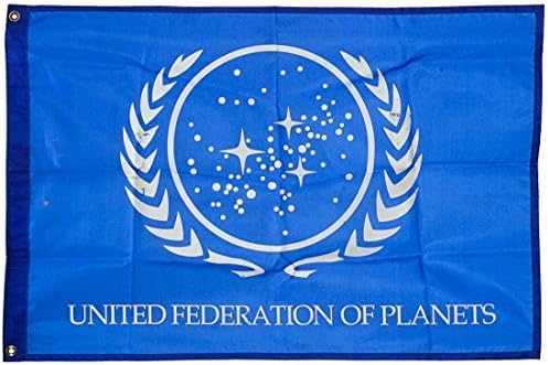 United Federation of Planets Flag, Exclusive Star Trek Merchandise for Indoor/ Outdoor Use, 100% Polyester, 3 x 5 Ft