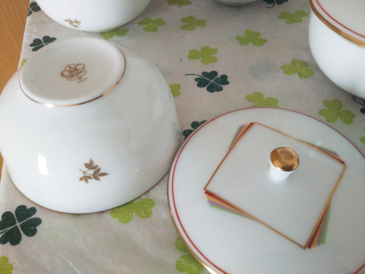 Amazon.co.jp: 大倉陶園 南天 蓋付き 湯のみ 茶器 宮内庁御用達 有田焼