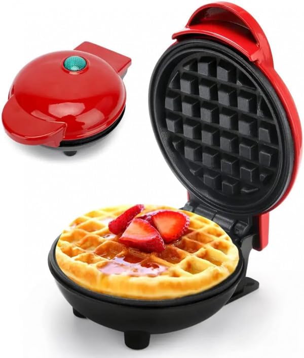 bosig® Stainless Steel Non-Stick Electric Iron Machine for Individual Belgian Waffles, Pan Cakes, Paninis or Other Snacks - Mini Waffle Maker-image-15