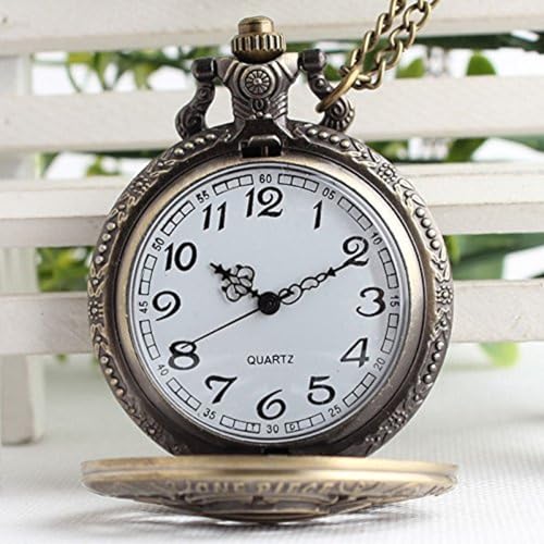 Image of Augen Premium Pocket Watch Metal Keychain Onepiece 4 Retro Vintage for Gifting with Key Ring Anti-Rust (Pack of 1)