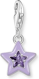 Colgante para mujer de plata, esmalte y piedra de color 32025621, talla única, Plata esterlina, Circonita cúbica