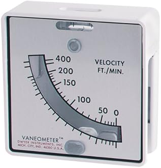 DwyerVaneometer Swing Vane Anemometer, M480, 0-2.0 m/s