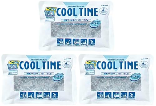 【まとめ買い お得用】キャプテン スタッグ 保冷剤 抗菌クールタイム 抗菌クールタイム 保冷効力約8~10時間 繰り返し使える (Sサイズ150g ×3個セット)