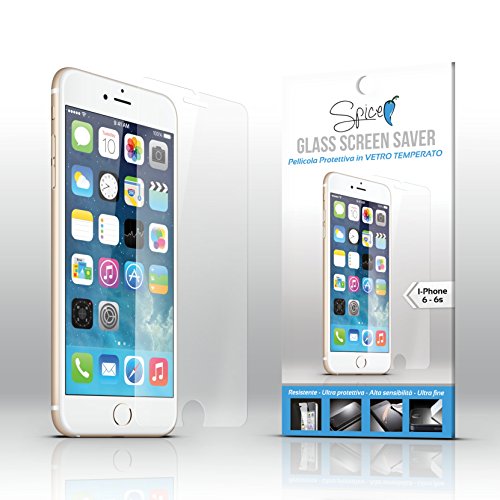 SPICE - SCREEN PROTECTOR IN VETRO TEMPERATO ANTIGRAFFIO PER I-PHONE 6 - 6S SENSITIVE TOUCH