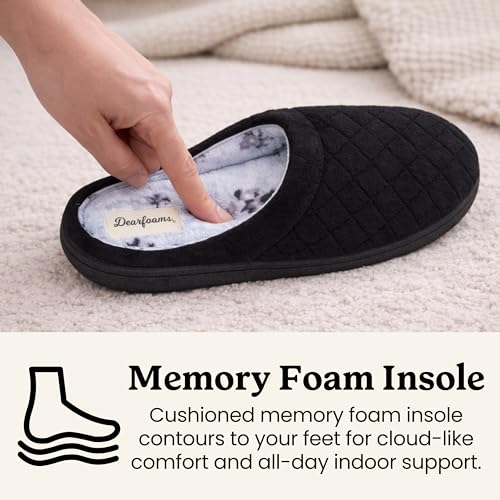 Image of Leslie Terry Clog House Shoes with Memory Foam, Indoor Slippers with Wide Widths