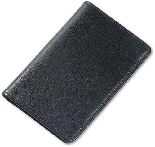 Samsill tarjetero de piel auténtica estuche para 25 tarjetas comerciales negro Samsill tarjetero de piel auténtica estuche para 25 tarjetas comerciales negro