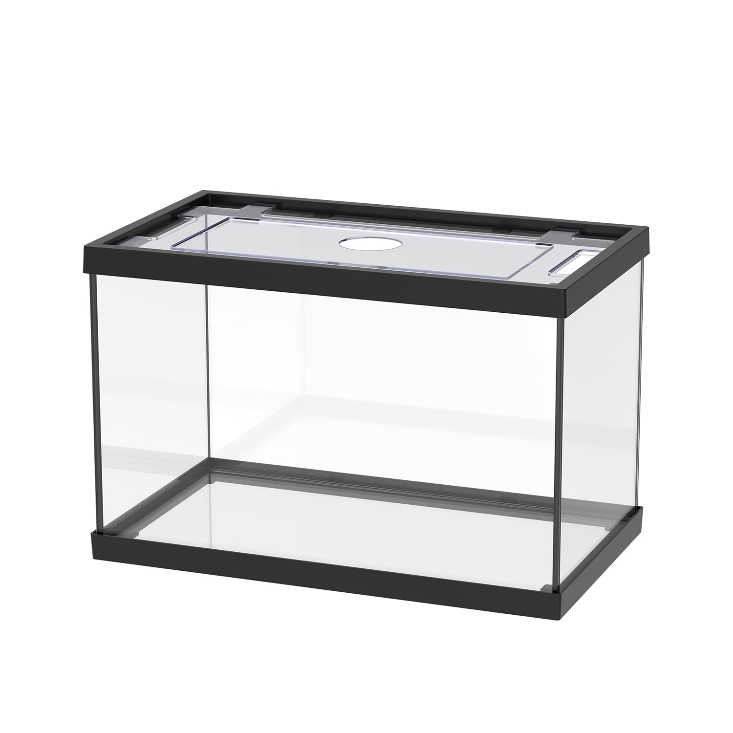 Acquario in Vetro ONE Completo di Accessori Filtro Sabbia Arredo Colore Nero 20 Litri