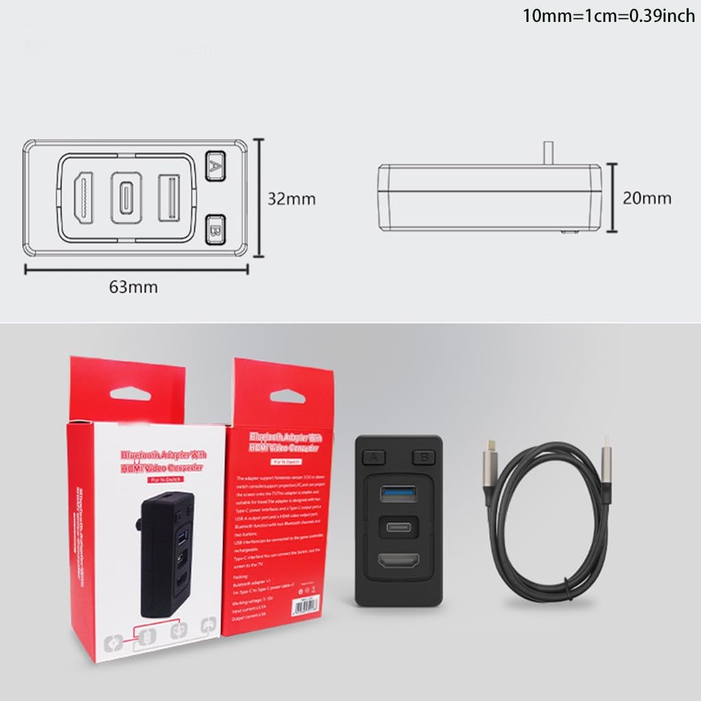 Bluetooth-compatible Receiver Transmitter Projection Screen Adapter Conversion Receiver