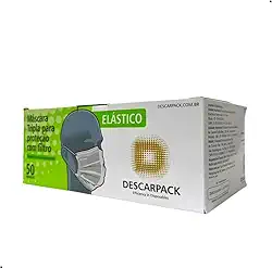 Máscara Descartável Tripla Proteção 50 Unidades (50)