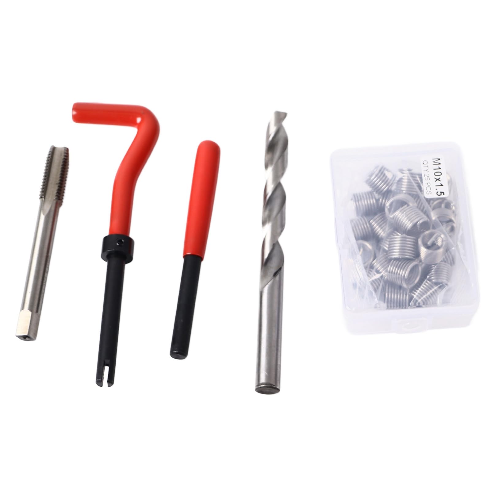 Oumefar Kit di Riparazione Filettatura Vite, Elevata Durezza 261 Pezzi, Strumento di Maschiatura per Inserimento Filettatura a Uniforme, Struttura per Apparecchiature di