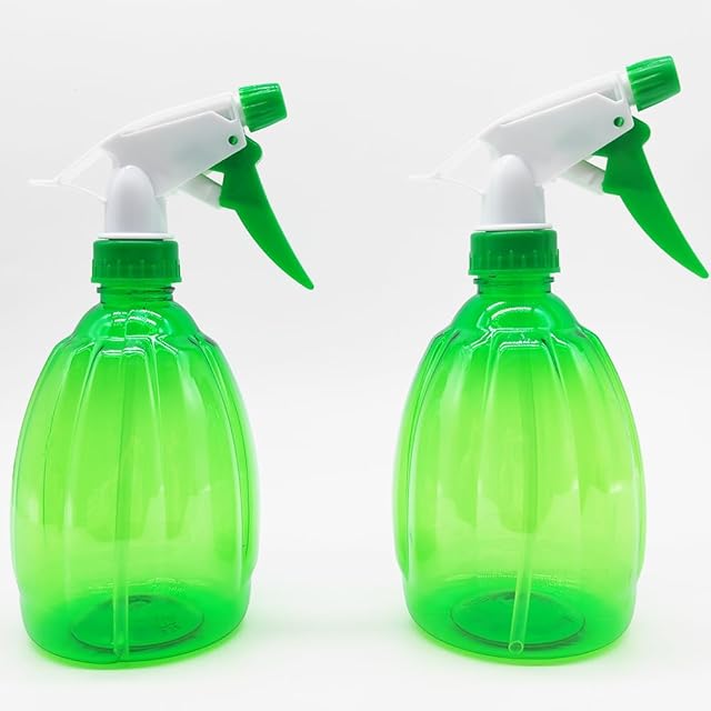 2 Pieces Large Spray Bottle, Plastic Plant Water Spray Bottles, Refillable Sprayer, 500ml Mist Spray Bottles Empty Mist Atomiser Spray Bottles for Cleaning Watering Gardening Plants, Random Colors
