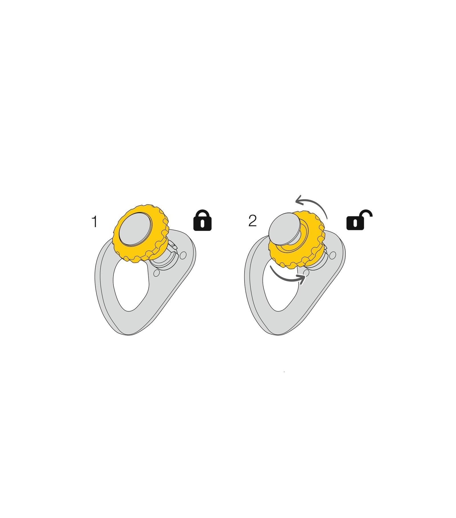 Petz-l Coeur Pulse 12 mm INOX - Anclaje Amovible con Bloqueo, EN 795 B/EN 959