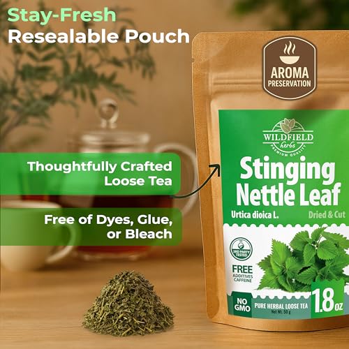 Image of 1.8 oz. Dried Nettle Leaf Tea Ortiga Planta Stinging Nettle Leaf Herb (Urtica Dioica) - 50g Herbal Tea Ortiga Verde Te