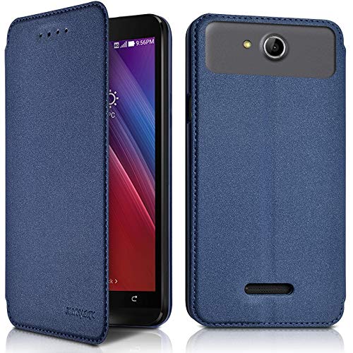 KARYLAX Etui à Rabat Couleur Bleu (Ref.4-A) pour Smartphone Logicom Le Wave