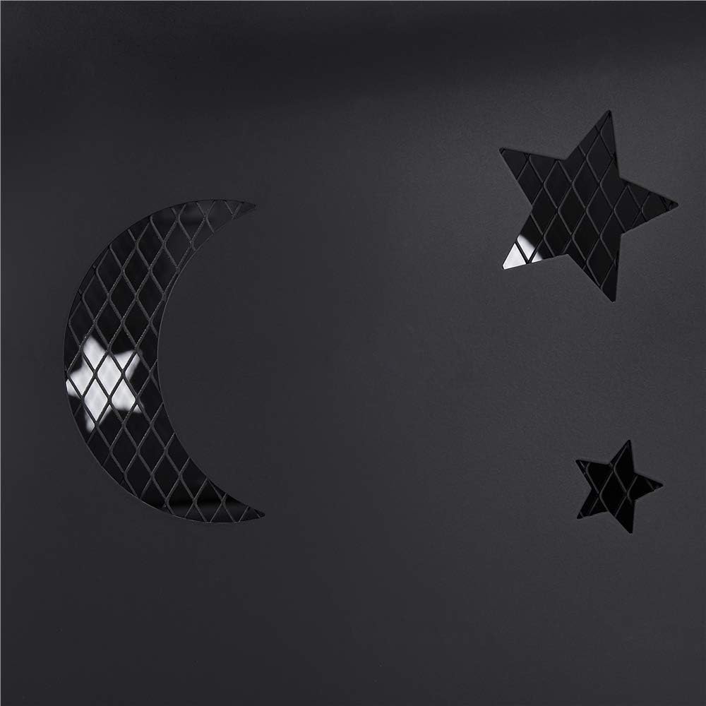 Yaheetech 30" Outdoor Fire Pit, Metal Firepit Bonfire Wood Burning Heater Stove Backyard Patio Garden Firepit for Outside with Spark Screen and Fireplace Poker, Stars and Moons Design Pattern : Patio, Lawn & Garden