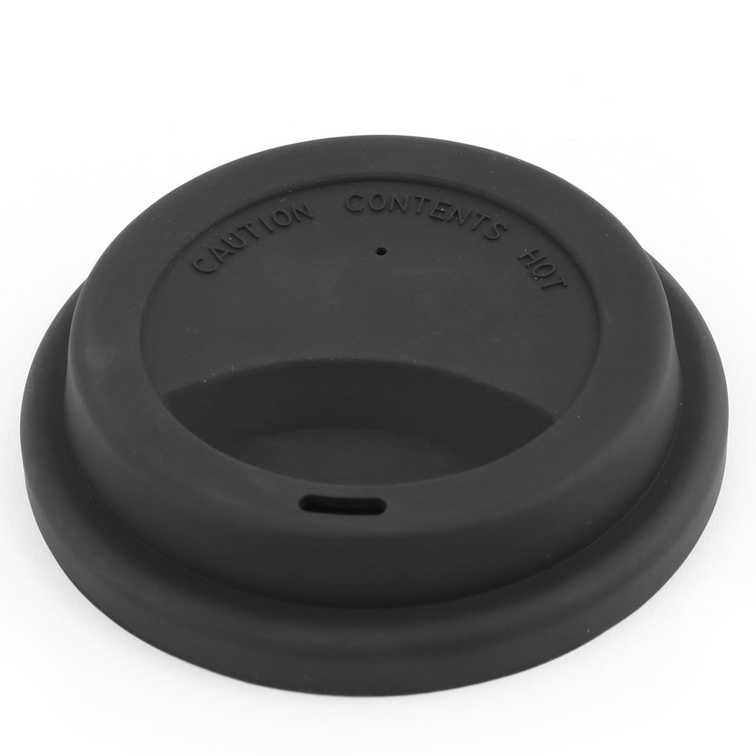 Uxcell Black Sourcingmap Silicone Family Cafe Reusable Drinking Water Tea Coffee Mug Cup Lid Cover