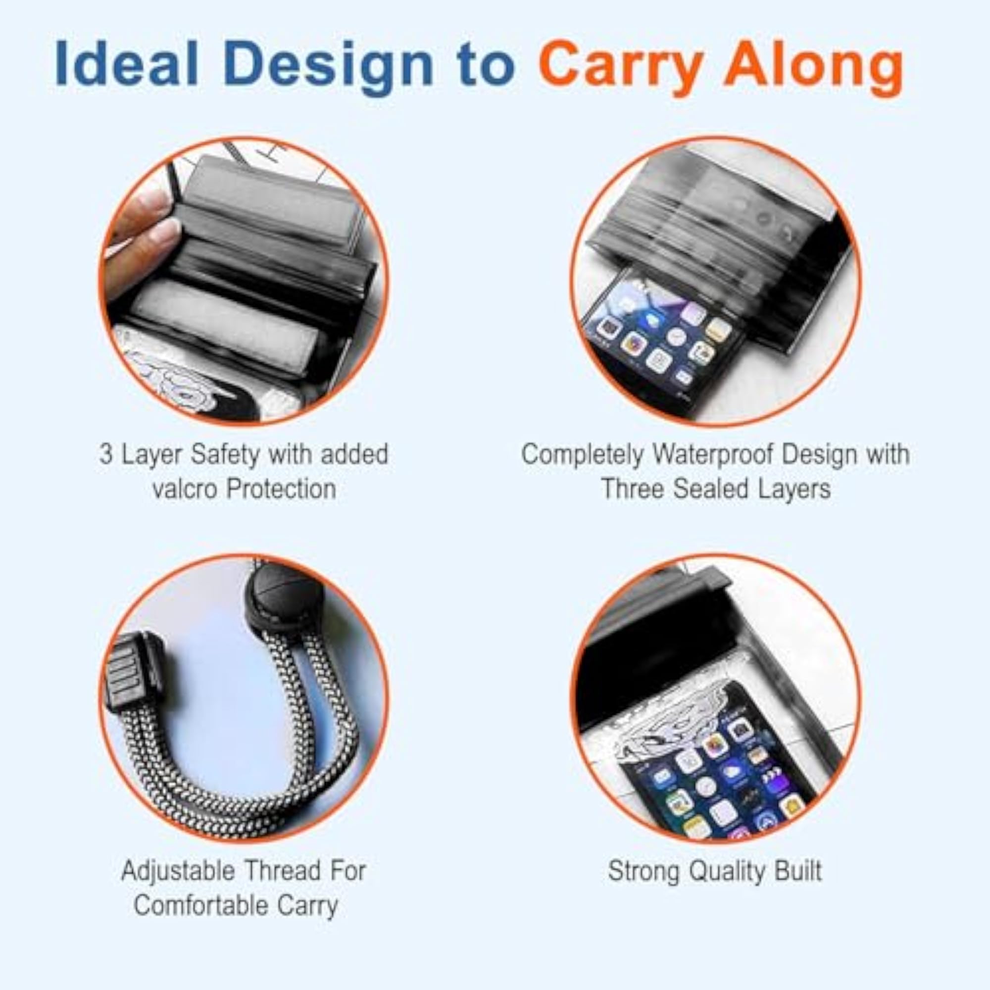 Universal Waterproof Mobile Pouch Cover with HD Clarity