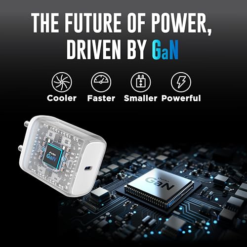 Image of URBN 20W USB C iPhone GaN Charger | 2X Faster Charging | Power Delivery (PD) Adapter | Made in India | for iPhone 17 /16 /15 /14 /13 /12 /11 /Pro /Max /Mini (White)