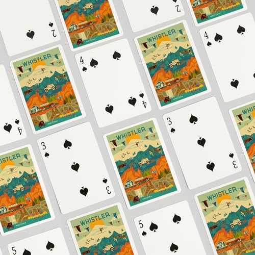 Baraja de cartas Póker Whistler Canada 52 naipes miniatura 4