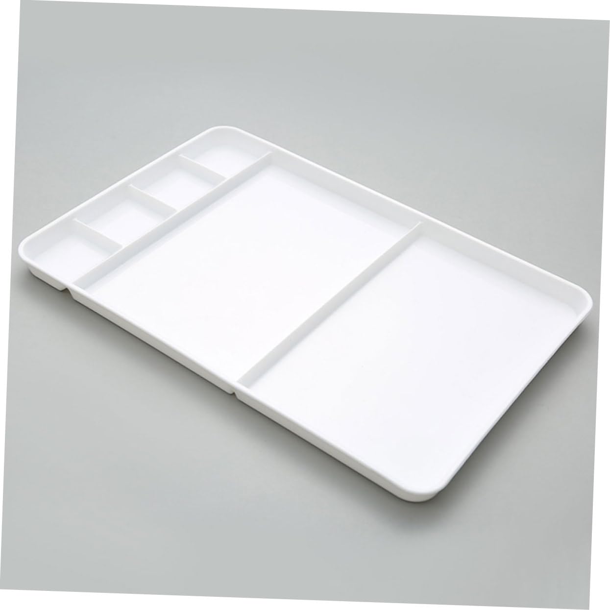 Palette de Peinture Multi-Compartiments Pratique Plastique Blanche en PP Surface Lisse et Résistante pour Mélange Aquarelle pour Artistes et Étudiants