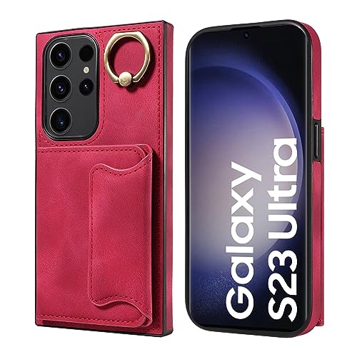 Étui portefeuille Samsung S23 Ultra en cuir Rosso pour vos sorties