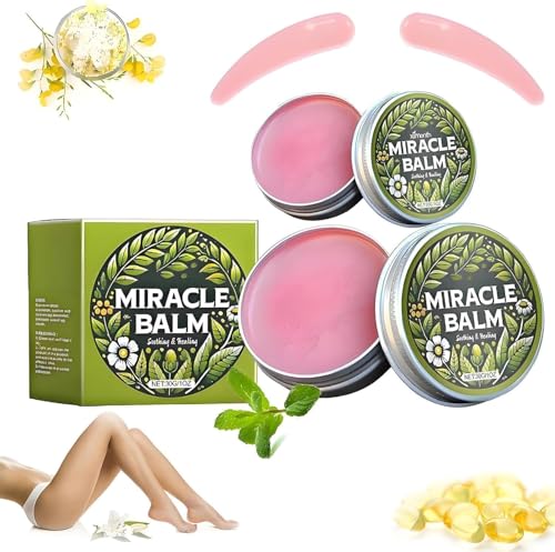 Miracle Balm for Swollen Legs Veins Soothing Relaxing & Comfortable Botanical Formula with Calendula for Back Hands Feet and Body-2PCS